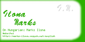ilona marks business card